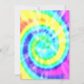 Colorful Rainbow Tie Dye Birthday Invitation Einladung (Rückseite)