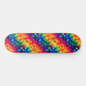 Colorful Rainbow Triangle Repeating Shape Pattern Skateboard (Horizontal)