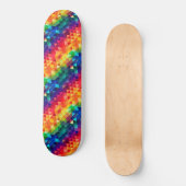 Colorful Rainbow Triangle Repeating Shape Pattern Skateboard (Vorderseite)