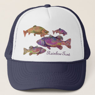 COLORFUL RAINBOW TROUT TRUCKERKAPPE