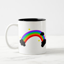 Colorful rainbow zweifarbige tasse