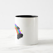 Colorful rainbow zweifarbige tasse (Mittel)