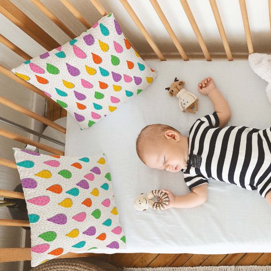 Colorful Raindrops Kissen