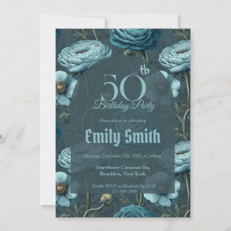 Colorful Ranunculus Flower Daughter’S Birthday Einladung