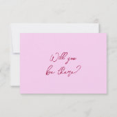 Colorful Raspberry Pink QR Code Fun Wedding RSVP Karte (Rückseite)