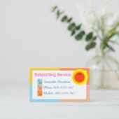 Colorful Rectangle Frame Smiling Sun Visitenkarte (Stehend Vorderseite)