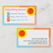 Colorful Rectangle Frame Smiling Sun Visitenkarte (Vorne/Hinten)