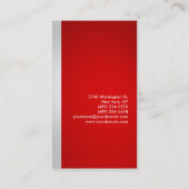 Colorful Red Gray Attractive Business Card Visitenkarte (Rückseite)