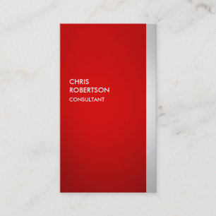 Colorful Red Gray Attractive Business Card Visitenkarte