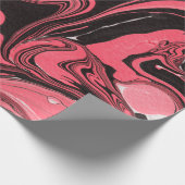Colorful red marble ink paper textures on white ba geschenkpapier (Ecke)