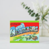 Colorful Retro Arkansas Postcard  Postkarte (Stehend Vorderseite)