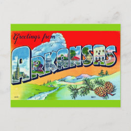 Colorful Retro Arkansas Postcard  Postkarte