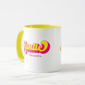 Colorful Retro Auntie Custom Name Mug Tasse (Vorderseite Links)