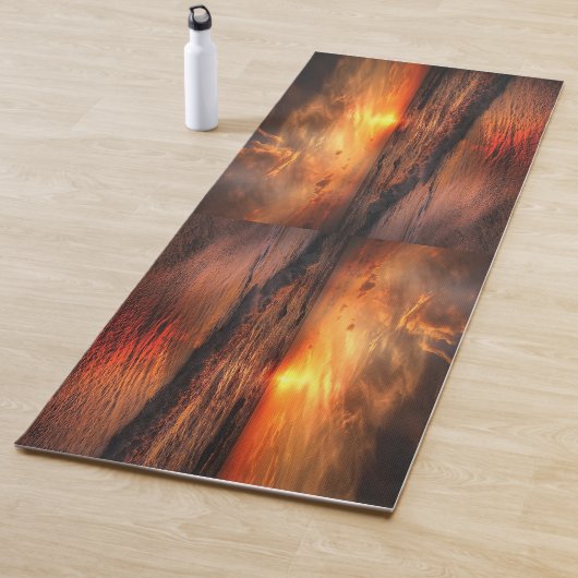 Colorful Retro Beach Sunset Yogamatte (Beispiel)