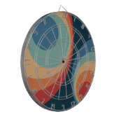 Colorful retro Circles Design Dartscheibe (Vorderseite Links)