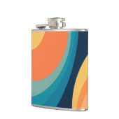 Colorful retro Circles Design Flachmann (Links)