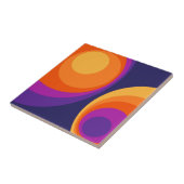 Colorful retro Circles Design Fliese (Seite)