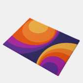 Colorful retro Circles Design Fußmatte (Schrägansicht)