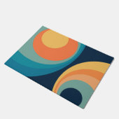 Colorful retro Circles Design Fußmatte (Schrägansicht)