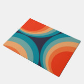 Colorful retro Circles Design Fußmatte (Schrägansicht)