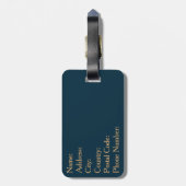 Colorful retro Circles Design Gepäckanhänger (Rückseite vertikal)