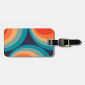 Colorful retro Circles Design Gepäckanhänger (Vorderseite horizontal)