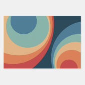 Colorful retro Circles Design Geschenkpapier Set (Vorderseite)