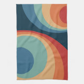 Colorful retro Circles Design Geschirrtuch (Vertikal)