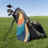 Colorful retro Circles Design Golfhandtuch (Gras)