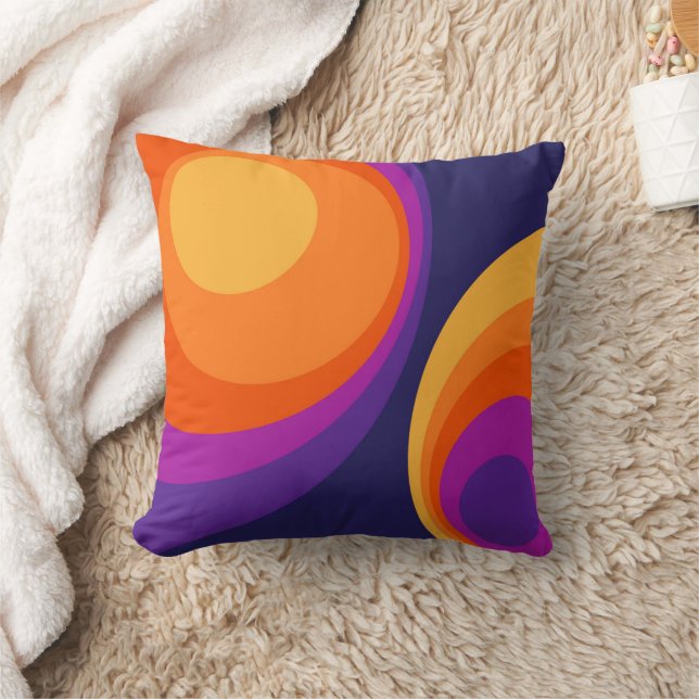 Colorful retro Circles Design Kissen (Decke)