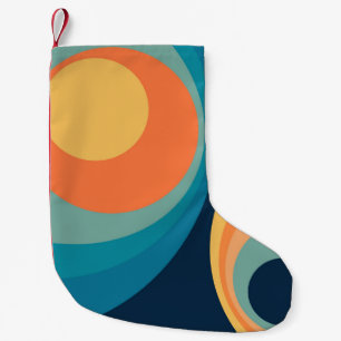 Colorful retro Circles Design Kleiner Weihnachtsstrumpf