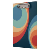 Colorful retro Circles Design Klemmbrett (Links)