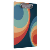 Colorful retro Circles Design Klemmbrett (Rechts)