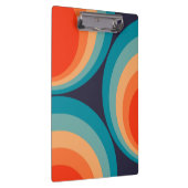 Colorful retro Circles Design Klemmbrett (Rechts)