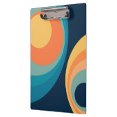 Colorful retro Circles Design Klemmbrett (Links)
