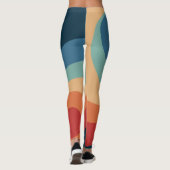 Colorful retro Circles Design Leggings (Rückseite)