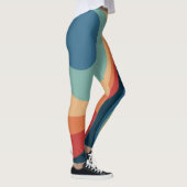 Colorful retro Circles Design Leggings (Rechts)