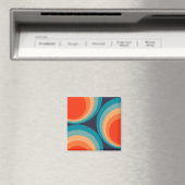 Colorful retro Circles Design Magnet (In Situ (Geschirrspüler))