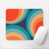 Colorful retro Circles Design Mousepad (Mit Mouse)