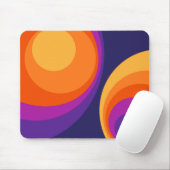 Colorful retro Circles Design Mousepad (Mit Mouse)
