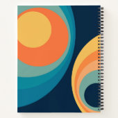 Colorful retro Circles Design Notizblock (Rückseite)