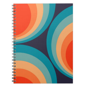 Colorful retro Circles Design Notizblock