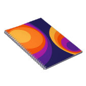 Colorful retro Circles Design Notizblock (Rechte Seite)