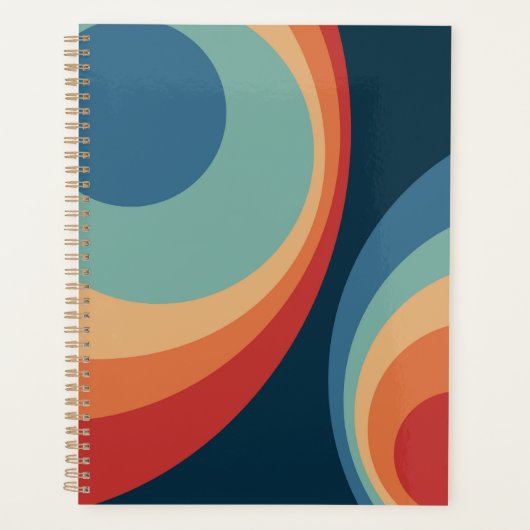 Colorful retro Circles Design Planer (Vorderseite)