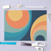 Colorful retro Circles Design Seidenpapier (Handwerk)