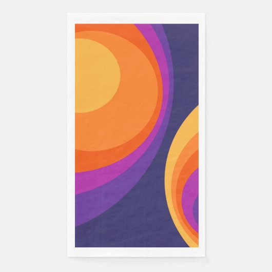 Colorful retro Circles Design Serviette (Vorderseite)