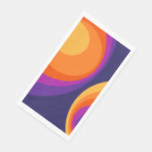 Colorful retro Circles Design Serviette (Ecke)