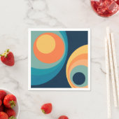 Colorful retro Circles Design Serviette (Beispiel)