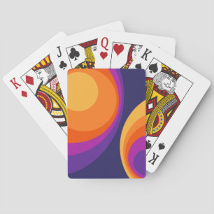 Colorful retro Circles Design Spielkarten