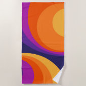 Colorful retro Circles Design Strandtuch (Vorderseite)